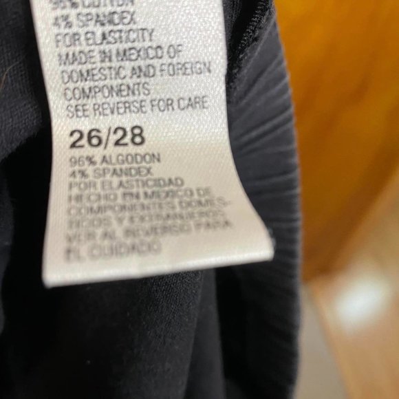 Size 26/28 Faded Glory Stretch Black Elastic Waist Pants - Picture 6 of 8